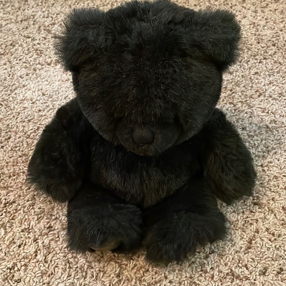 RARE Vintage Applause Black Bear Plush Teddy - Picture 1 of 6